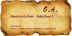 Oestreicher Adalbert névjegykártya